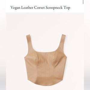 Vegan leather corset top
